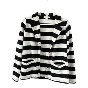 Forever 21 Stripe Open-Front Cardigan Blazer Size Small